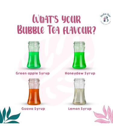 Boba bar London | DIY Fruit Bubble Tea Kit | Serves 4 (FTBK-GC-4) Boba Bar London | Green Chiller Fruit Bubble Tea Kit | 4 Fruit Tea Flavours | 4 Boba & Jelly Toppings | Tapioca Pearls | 4 Bamboo Straws | 4 Tea Bags | 2 Recipe Cards  - Buy Online on SooperMarket.com