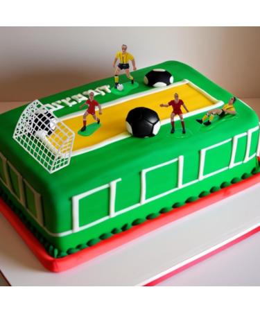 Dekora Football Cake Toppers Birthday Cake Decoration Football and Sport Themed Cake 7 Figures 2 Goals and 1 Ball - Buy Online on SooperMarket.com