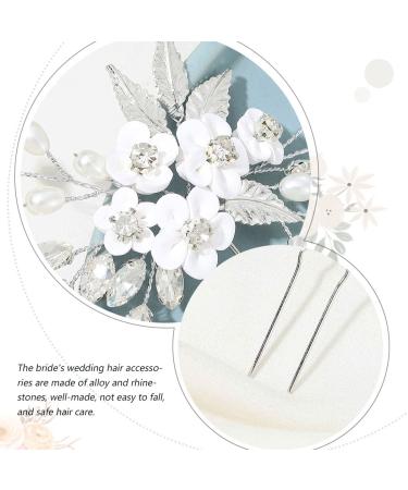 Crystal Wedding Hair Pins - Bridal Hair Pieces for Women - Pack of 3 - Gorais Flower Design (A-Silver) - Buy Online on SooperMarket.com