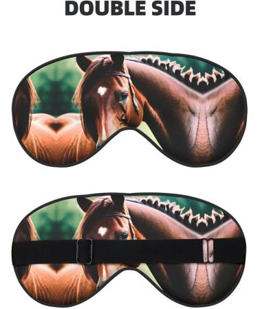 SSIMOO Two Horses Soft Sleep Eye Mask - Breathable Travel Eye Patch for Women Perfect for Relaxation Black - Buy Online on SooperMarket.com