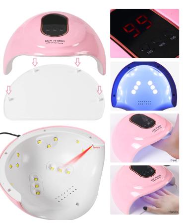 Electric Nail Drill & Acrylic Nail Tips Kit - 36W UV Lamp Gel Manicure Dryer 3D Synthetic Drill & 12 Color Glitter | International Shipping Available - Buy Online on SooperMarket.com
