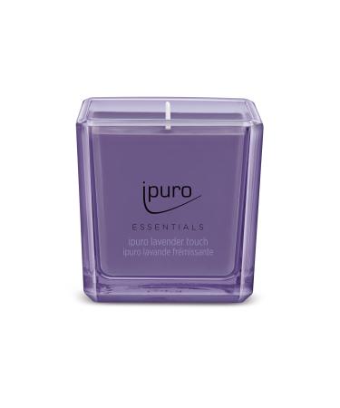 IPuro - Decorative Lavender Touch fragrance candle - minimalist & puristic in the glass - intensive fragrance candles with contemplative lavender notes - stylish candle 125 g