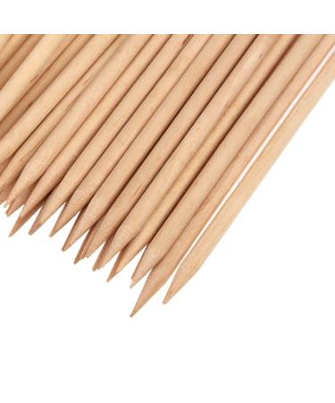Orange Wood Sticks Nail Art Cuticle Pusher Remover Manicure Pedicure Tool - 50 Pieces - Buy Online on SooperMarket.com