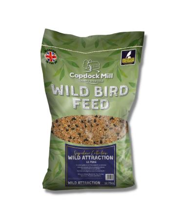 Copdock Mill Wild Bird Seed 12.75kg Signature Collection Wild Attraction All Year-Round Bird Food 100% Natural Ingredients with Peanuts for Wild Bird Suitable for All Wild Bird Species 12.75 kg (Pack of 1)
