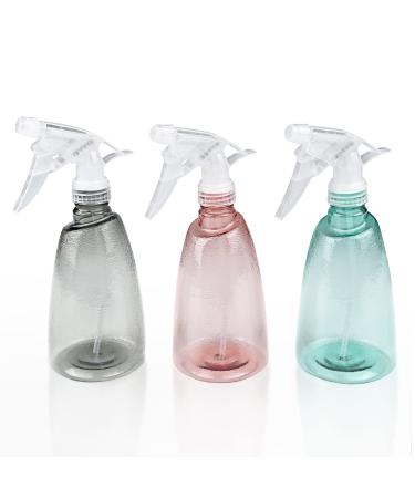 Gvolatee 3 Pack atomizer Spray bottle 500 ml refillable spray bottles empty transparent spray bottle plastic sprays plants professional water spray bottle for flowers hair cleaning mixed colors