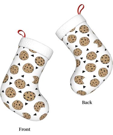 YYHHAOFA Cookies Food Chocolate Chip Biscuits Prints Christmas Decorative Stockings : Soft Light and Tactile Suitable for Christmas Halloween - Buy Online on SooperMarket.com