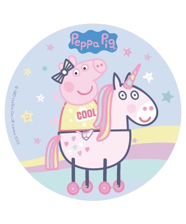 Dekora - Decoration Children's Birthday Cakes on Peppa Pig Wafer Disc - 20 cm
