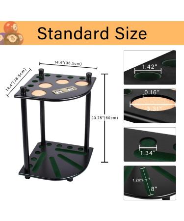 MoyanSuper Solid Wood Pool Cue Stick Holder - Holds 8 Cue Sticks (Black) - Buy Online on SooperMarket.com