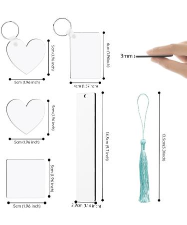 36 Pack Sublimation Blank Set  OFFNOVA Sublimation Blank Key Chains Fridge Magnets Bookmarks for DIY Sublimation Transfer Heat Press Printing 36pack - Buy Online on SooperMarket.com