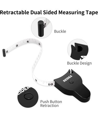 REIDEA M1 Body Measure Tape 60inch (150cm) - Lock Pin, Push-Button Retract, Ergonomic & Portable Design - Buy Online on SooperMarket.com