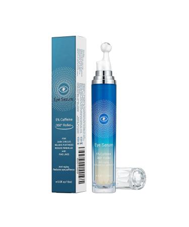 5% Caffeine Eye Serum | 360 Rollerball for Dark Circles Puffiness & Wrinkles - Under Eye Treatment for All - Buy Online on SooperMarket.com