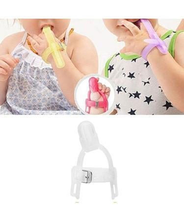 Baby Sucking Thumb Protector Thumb Sucking Stopper Finger Guard Silicone Adjustable Finger Protector Biting Teether for Baby Infant (Transparent) - Buy Online on SooperMarket.com