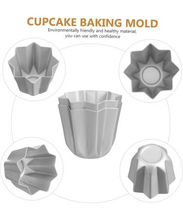Alipis 2pcs Octagonal Cake Mold Roasting Pan Paper Cups Cupcake Mold Creative Baking Mold Muffin Candy 7.5x7.5x6.5cm Silver - Buy Online on SooperMarket.com