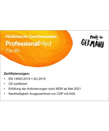 Professionalmed Type IIR OP Mask & Medical Mouth-Nose Protection - Oeko-Tex & Dermatest Certified - Made in Germany - Blue/White - International Shipping Available - Buy Online on SooperMarket.com