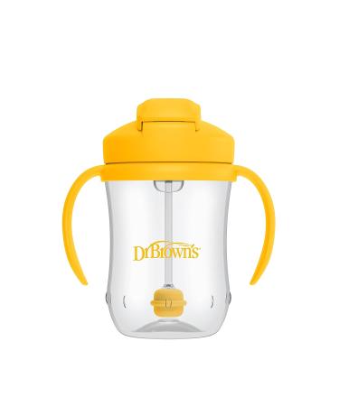 Dr. Brown's Milestones Baby's First Straw Sippy Cup 6m+ 9 oz Vintage Yellow - Buy Online on SooperMarket.com