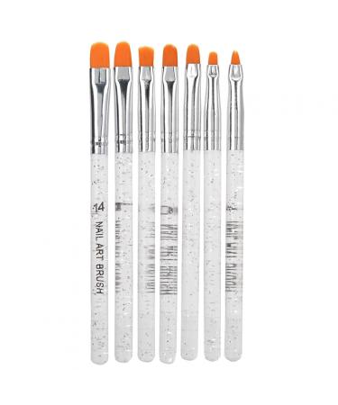 Nail Art UV Gel Extension Pen UV Gel Nail Art Brush Manicure Tool 7pcs