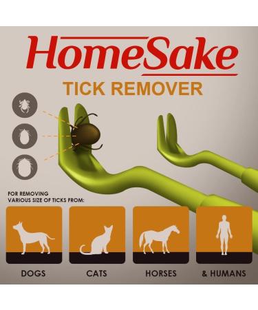 HomeSake Tick Removal Tool for Pets & Humans | Pain-Free & Chemical-Free | Removes Entire Tick Head & Body | Pack of 3 One Size - Buy Online on SooperMarket.com