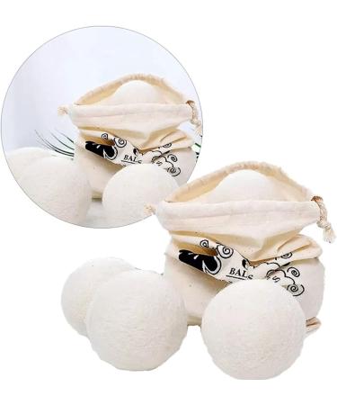 Glomora 6-Pack Wool Dryer Balls - Reusable Fabric Softener Made Of Natural Wool - Reduces Wrinkles and Drying Time - Ideal for Home Use - Buy Online on SooperMarket.com