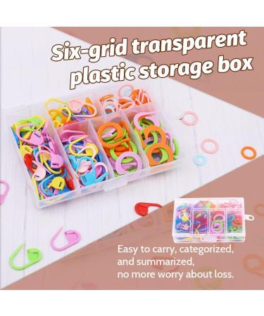 185PCS Colorful Stitch Markers Set with Plastic Box for Knitting, Crochet, Sewing - DIY Crafts Essential - Buy Online on SooperMarket.com