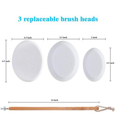 Creamify Back Lotion Applicator with Long Wooden Handle | Easy Reach for Bath, Skin Cream & Tanning | Replaceable Brush Head | Lotion Applicators - Buy Online on SooperMarket.com