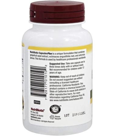 NutriBiotic Grapefruit Seed Extract & Echinacea - High Potency 125mg, 90 Vegan Capsules - Buy Online on SooperMarket.com