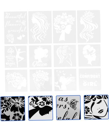 STOBOK 12pcs Women's Hollow Drawing Board Stencil Miss Aldult - Buy Online on SooperMarket.com