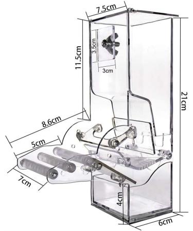 Automatic Foraging Bird Seed Feeder for Cage Parrot | Heavy Acrylic Construction | Easy One-Step Moulding Design - Buy Online on SooperMarket.com