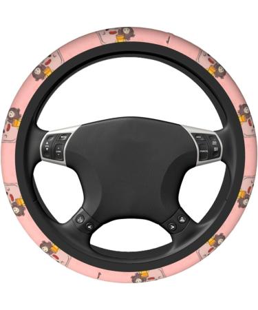 Yyhhaofa Neoprene Steering Wheel Cover - Durable Slip Resistant Easy to Install - Fits Most Cars Suvs Sunflower Seeds and Strawberries Printing - Buy Online on SooperMarket.com