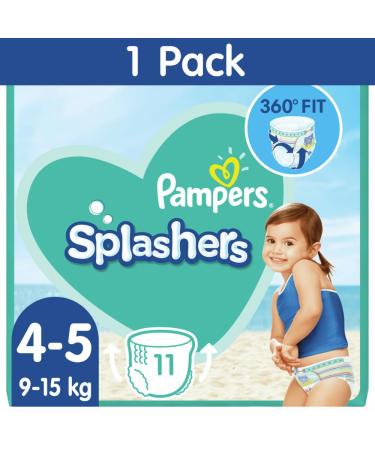 Pampers Splashers Size 4-5 9-15 kg 11 Diapers 11 Units (Lot of 1)