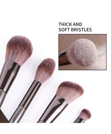 EVRCHGIEA Professional Makeup Brushes Set - Dark Grey 9pcs Brush Kit - Buy Online on SooperMarket.com