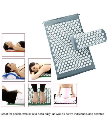 ELEBOX Acupressure Mat Bed Grounding Mat Acupuncture Needles Back and Neck Pain Relief for Yoga and Travel Relieves Stress Lower Back Pain Relief (Grey) - Buy Online on SooperMarket.com
