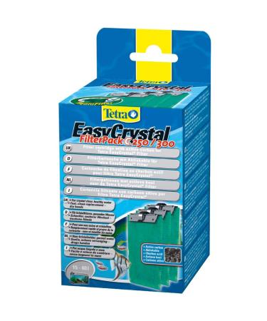 Tetra EasyCrystal Filt Pack C250/300 filter material with active carbon filter pads for EasyCrystal Interior filter suitable for aquariums from 15-60 liters 3 pieces green filt Pack with activated carbon 250/300 (15-60 l)
