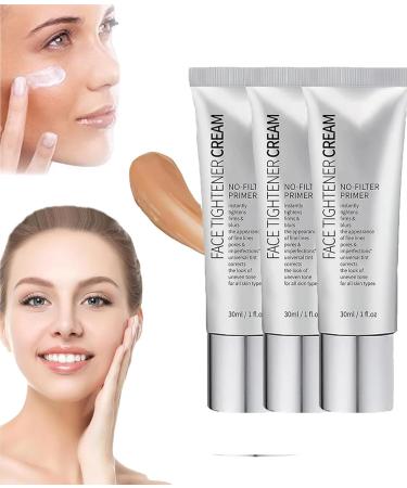 Face Tightener No-Filter Primer Instant Face Tightener No-Filter Primer No Filter Primer Face Tightener Mattifying Primer with Shine Control for All Skin Types (3pcs)
