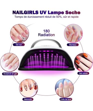 Nail Girls UV Lamp Gel Nails - 168W Professional Dryer for Manicure & Pedicure with 4 Timers & Automatic Sensor - Buy Online on SooperMarket.com