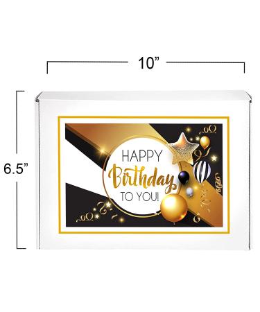 Happy Birthday Cookies 6 PACK Gift Basket Gold | Gourmet Decorated Sugar Cookies | Nut-Free & Individually Wrapped | Perfect Gift for Men, Women & Kids - Buy Online on SooperMarket.com