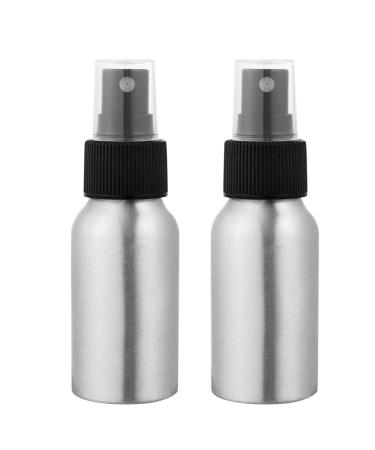 Frcolor 2 pieces of aluminum fine fog atomizer made of metal atomizer bottle replaceable cosmetics travel empty bottle of atomizer essential oil container for the