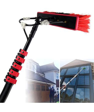 Window Cleaning Pole Water Fed Telesbrush Equipment Extension Pole Telesrod Cleaning Brush for Trucks Windows Glass Wall Photovoltaic Panel Cleaning/5.4M/18Ft 55cm Brush Head 11M/36FT