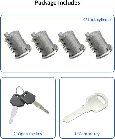 Yakima SKS Car Rack Lock Cylinders - 4 Pack Replacement Cores with Keys and Control Key - Buy Online on SooperMarket.com