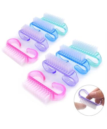 Nail brush Hand 8PCs Nail cleaning brushes with handles nail tools accessories brushes finger cleaning dust brushes dust removal nails small hair brushes professional nail brushes