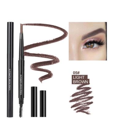 5 Colors Eyebrow Pen Long Lasting Eyebrow Gel for Waterproof Eyebrow Makeup Waterproof Eye Brow Pencil Triangular Tip with Brush Makeup Cosmetic(Tan)