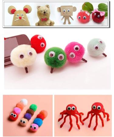 100 Pcs 12mm Googly Wiggle Eyes Buttons for DIY Crafts - Sew On Eyes for Scrapbooking and Sewing - Buy Online on SooperMarket.com