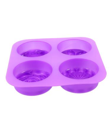 MAGICLULU 4 Pcs Handmade Soap Mold Chocolate Roses Silica Gel Purple 3X16.6X16.6CMx4pcs