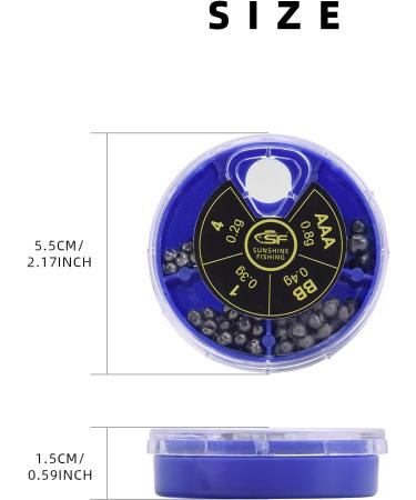 SF Micro Split Shot Lead Combo - 112Pcs/4 Sizes/1 Box - Fly & Ice Fishing Pure Lead Sinkers Weights - Fishing Tackle - Buy Online on SooperMarket.com