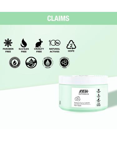 Nykaa Naturals Amla & Curry Leaves Hair Mask - 6.76 oz | Promotes Hair Growth & Nourishes Thin Hair | Safe for Colored Hair - Buy Online on SooperMarket.com