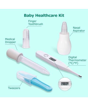 Baby Healthcare and Grooming Kit | 24-in-1 Electric Nail Trimmer Set | Nursery Care Kit | Toddler Nail Clippers | Medicine Dispenser | Infant Comb & Brush | Green 24 Piece Set - Buy Online on SooperMarket.com
