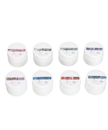 Glitter Nail Polish 8 Shiny Metallic Colors Professional Nail Gel for Salon
