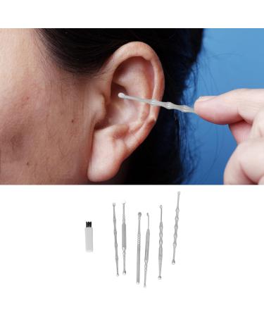 Stainless Steel Ear Wax Remover Kit - Portable Ear Cleaning Tool for Home & Travel (Silver) - Buy Online on SooperMarket.com