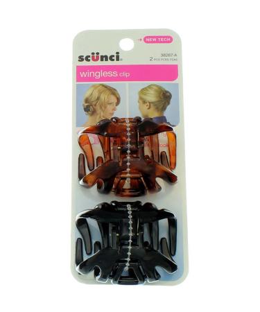 Scunci Wingless Octopus Jaw Clip unisex  Colors may vary  2-Pieces per Pack (1-Pack) 2 Count (Pack of 1)