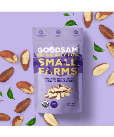 GoodSAM Organic Raw Brazil Nuts 0.5lb - Unsalted, Gluten Free, Non GMO, Vegan, Keto - Regenerative Farming, Direct Trade - 8 oz - Buy Online on SooperMarket.com