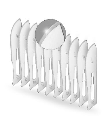 KeyUnity KA00 10pcs #10 Knife Blades Replacement Utility Knife Blade for Arts & Crafts, Plant Cutting, Clay Modeling, Podiatry, Dermaplaning & More